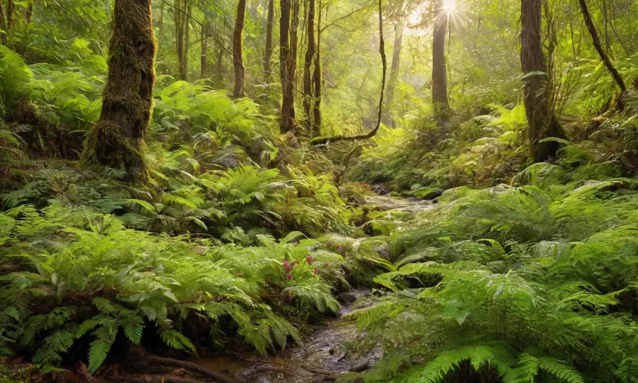 Bosque vibrante y lleno de vida
