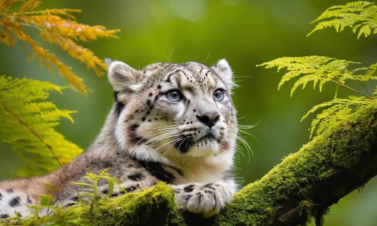 Selva vibrante con leopardo y pandas