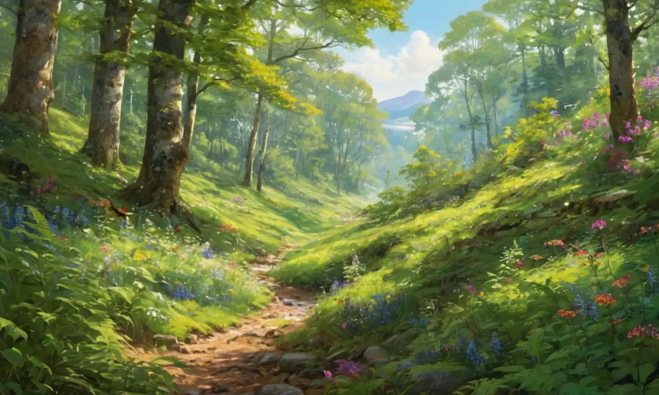 Bosque vibrante con vida y sereneza