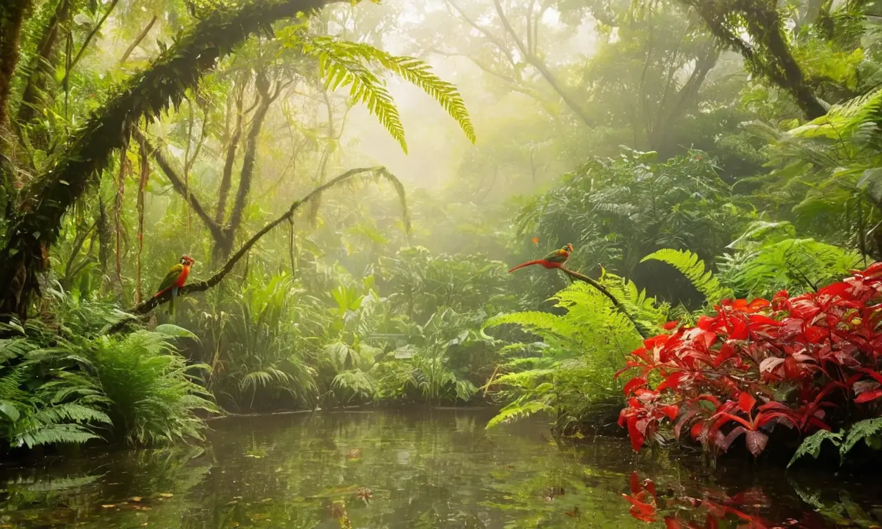 Naturaleza vibrante y armoniosa en movimiento