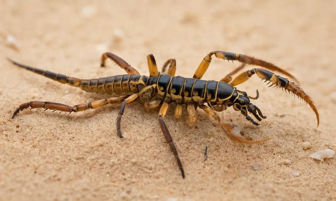 Diez escorpiones detallados en un entorno natural