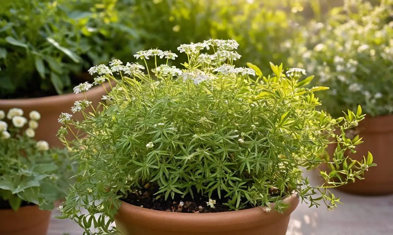 Plantas de anís en armonioso entorno natural