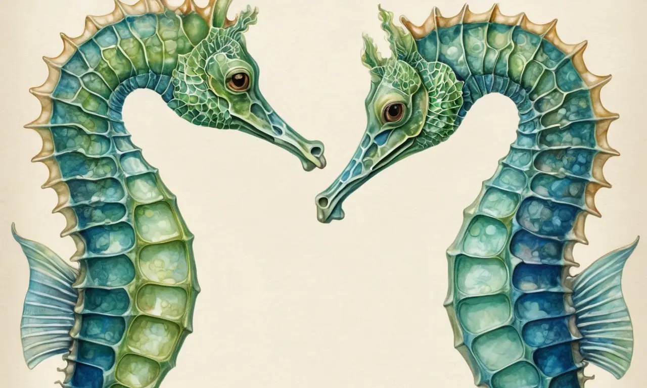 Ilustración detallada y colorida de un caballito