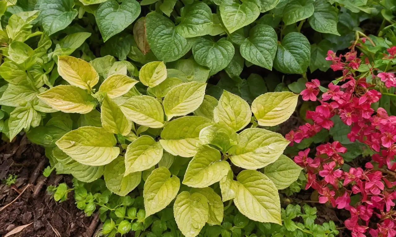 Escena natural vibrante con plantas y polinizadores