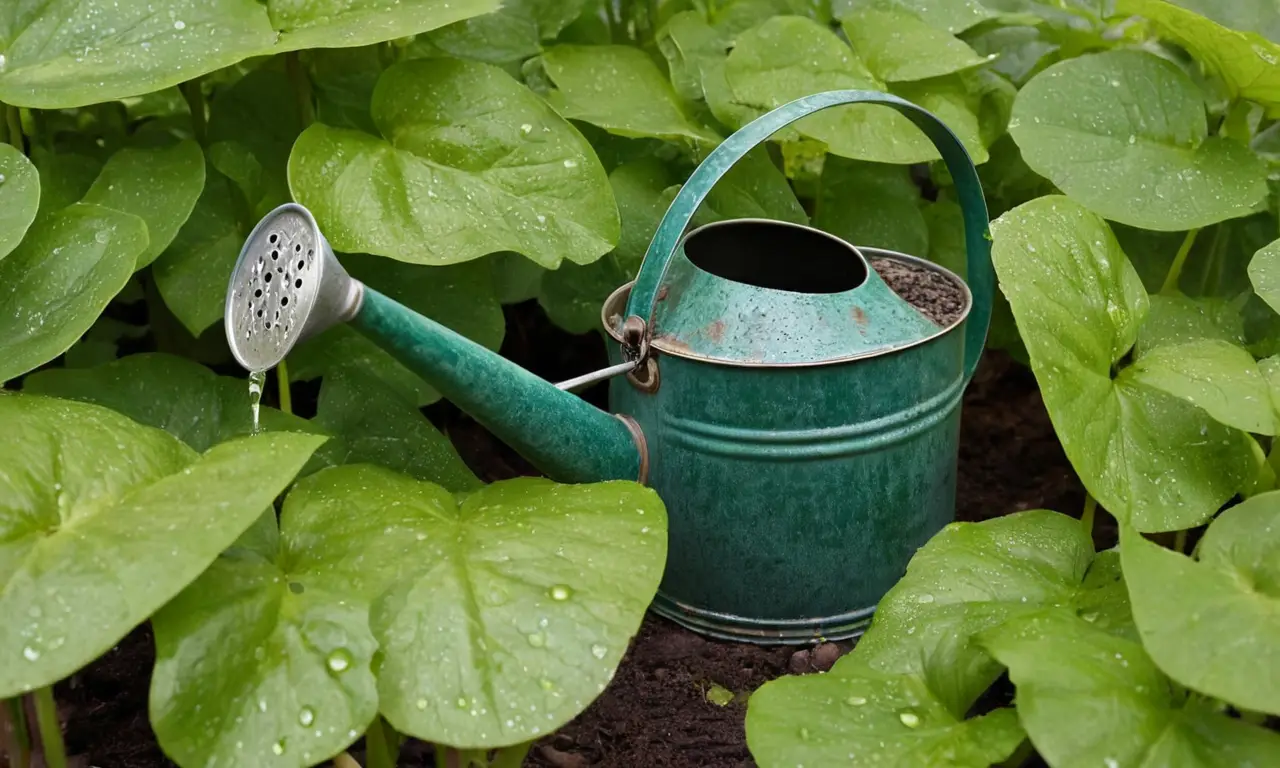 Plantas cuidadas con luz y detalles