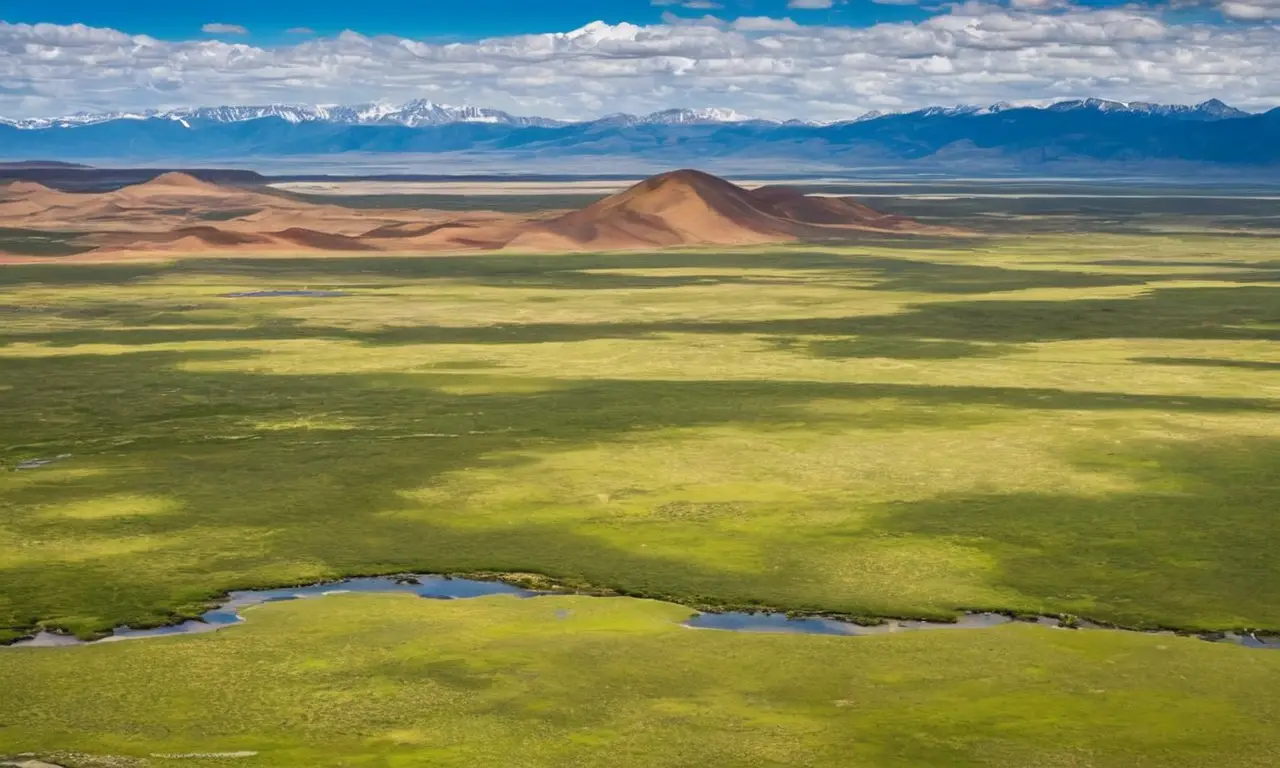 Paisaje argentino con montañas, llanuras y mesetas