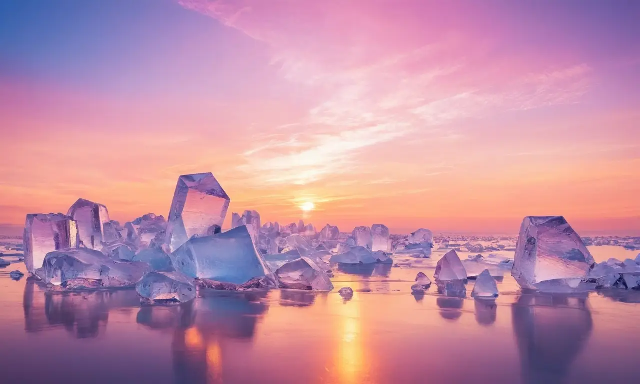 Cristales de hielo crean un fenómeno luminoso