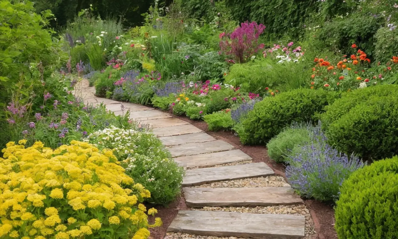 Es un jardín vibrante y armonioso