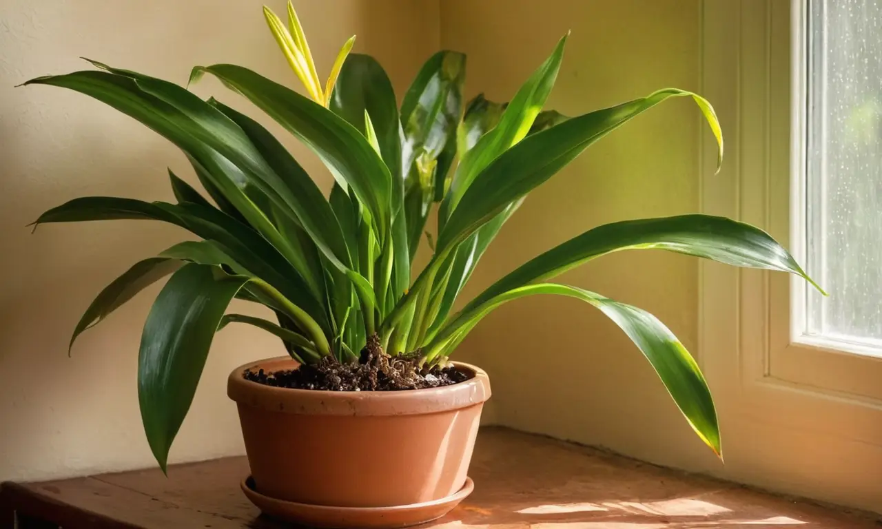 Planta Aspidistra en ambiente cálido y sereno
