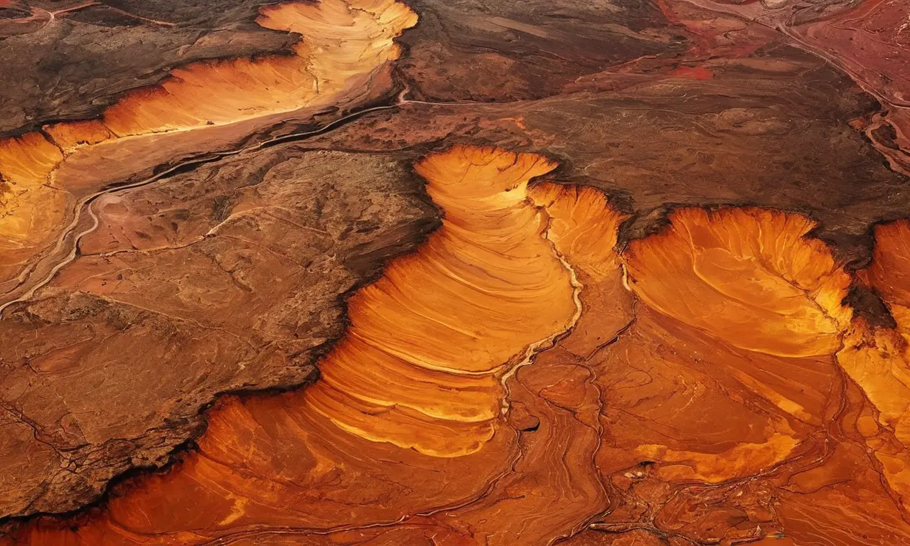Texturas de roca fundida con brillo dinámico