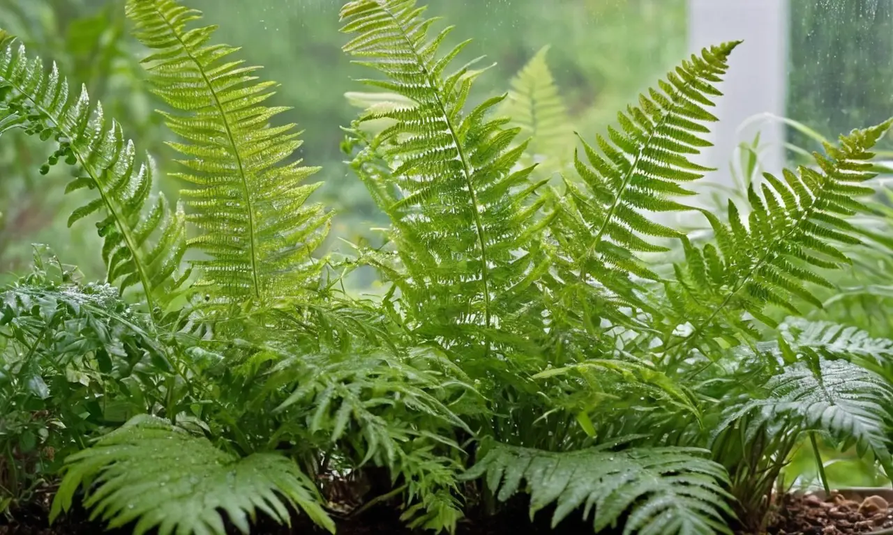 Follaje verde y brillante en ambiente tranquilo
