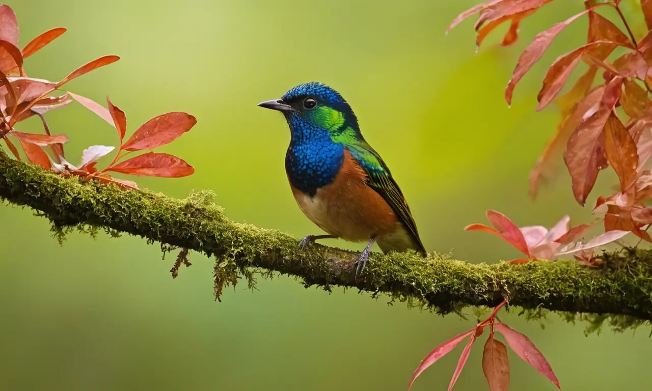 Esplendor de aves en vibrante hábitat natural