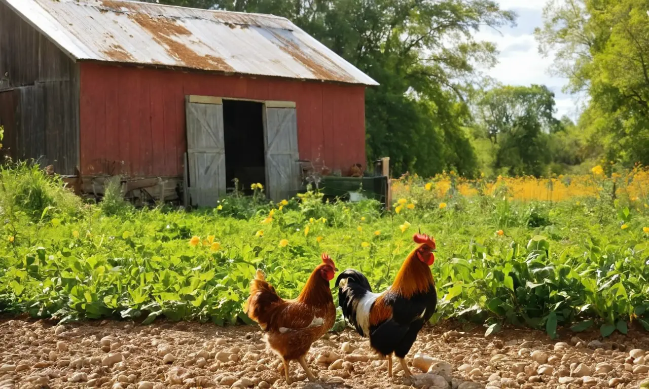 Escena agrícola vibrante y llena de vida