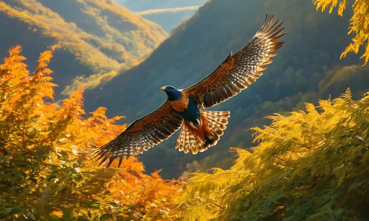 Pájaro majestuoso destaca en un hermoso paisaje