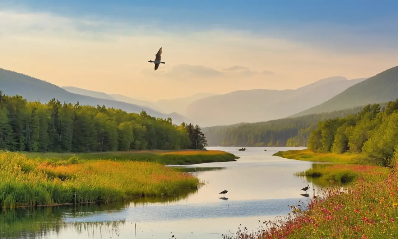 Un vibrante paisaje lleno de vida y migración