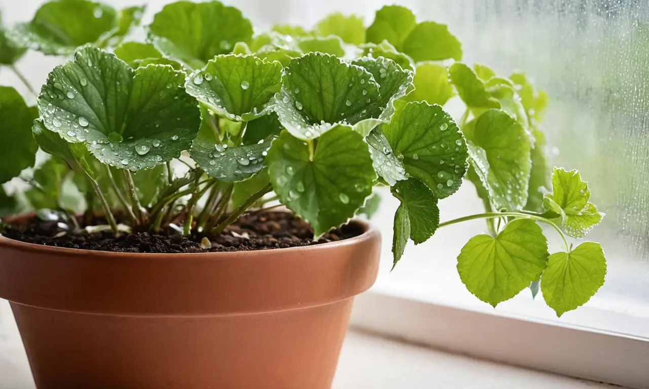 Begonia elatior resplandece en luz suave