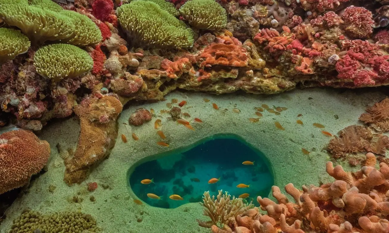 Escena submarina vibrante de vida diversa
