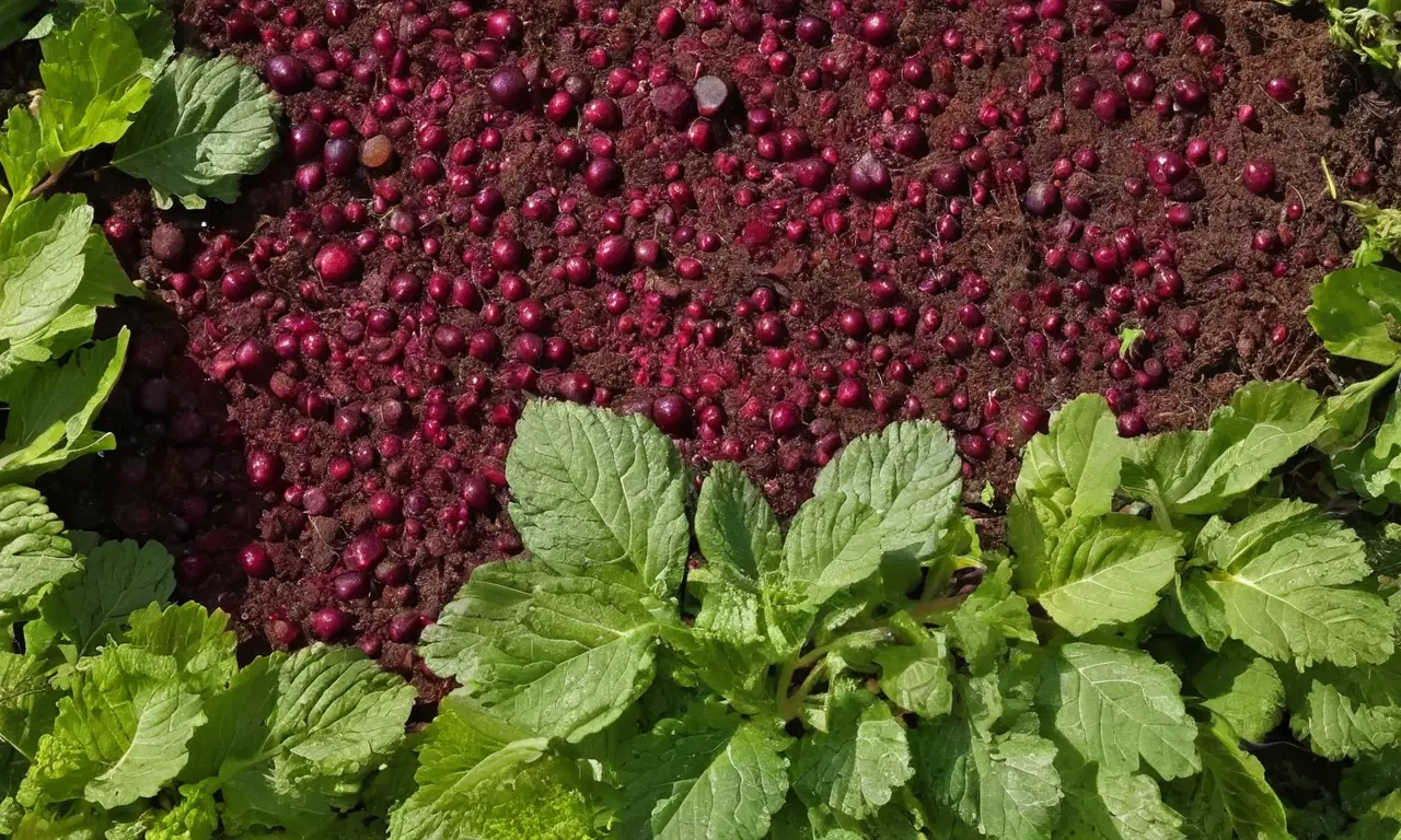 Remolachas frescas en un entorno natural