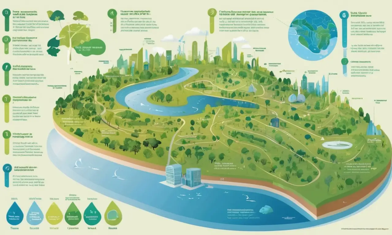 Infografía colorida sobre biocapacidad y huella ecológica
