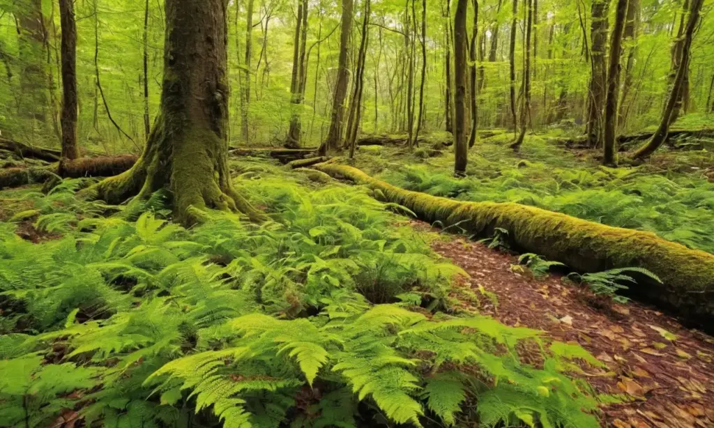 Bosque vibrante lleno de vida y belleza
