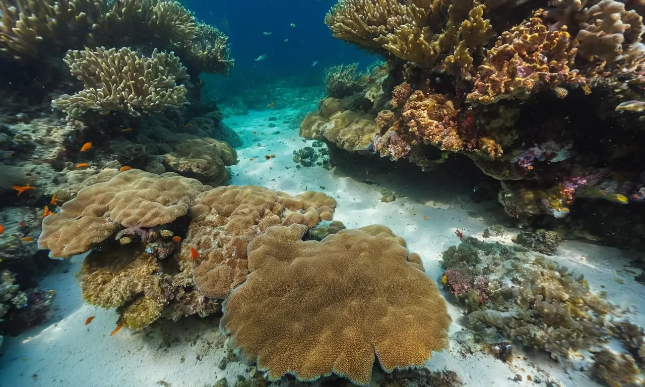 Un vibrante arrecife de coral y vida