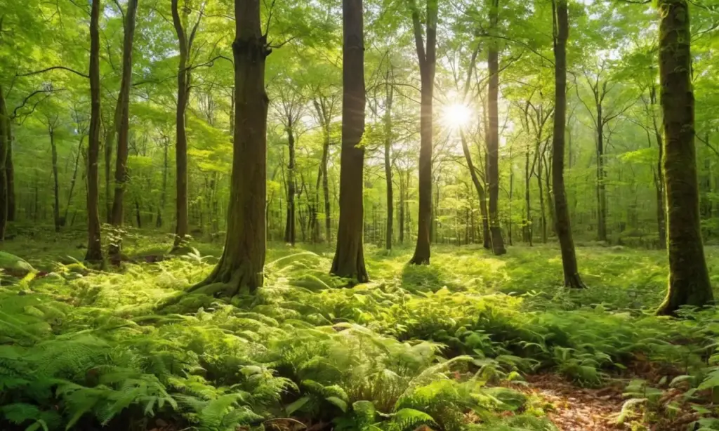 Bosque vibrante y sereno en armonía natural