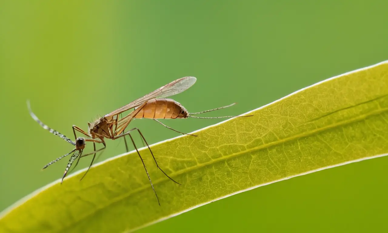 Lervas de mosquito detalladas en su entorno