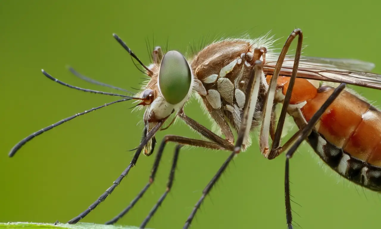 Detalles complejos de la anatomía del mosquito