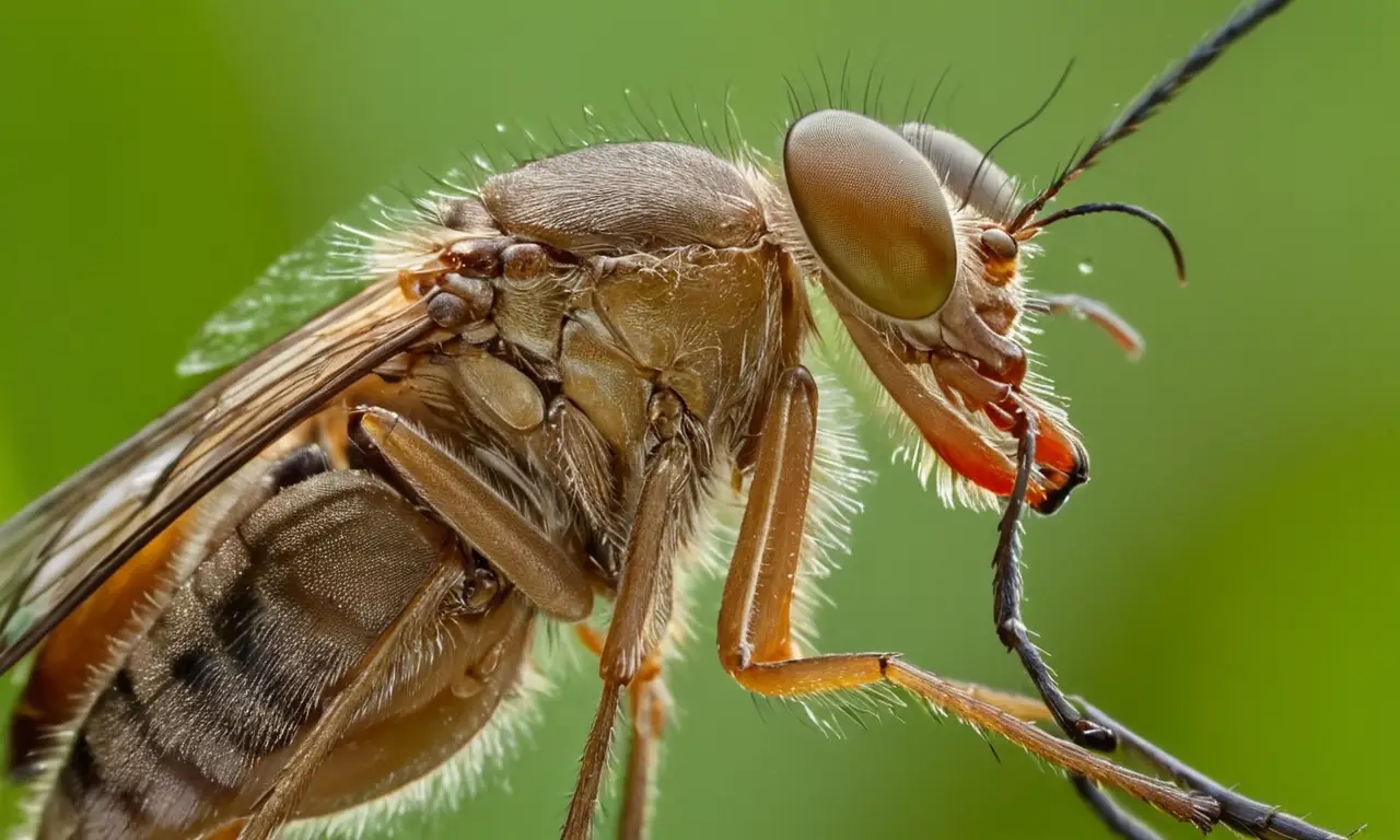 Increíble detalle visual de un mosquito