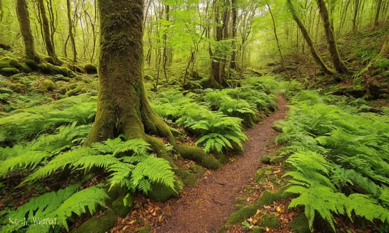 Bosque vibrante lleno de vida y diversidad