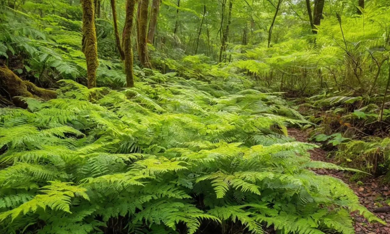 Un bosque vibrante lleno de vida