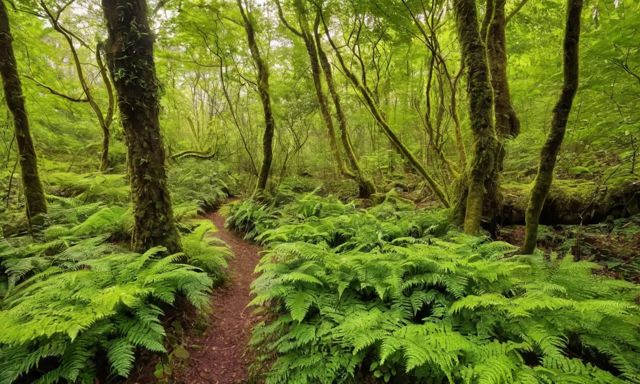 Naturaleza vibrante y armoniosa llena de vida