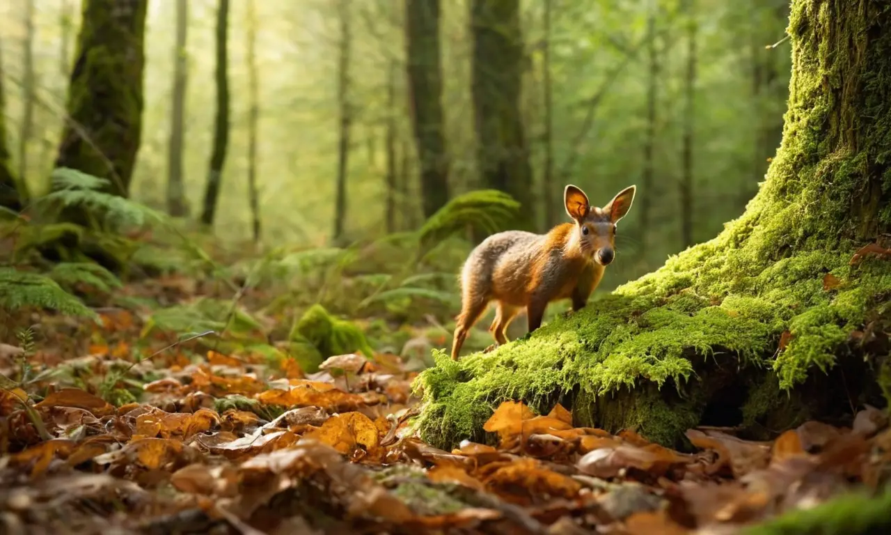Bosque vibrante lleno de vida y naturaleza