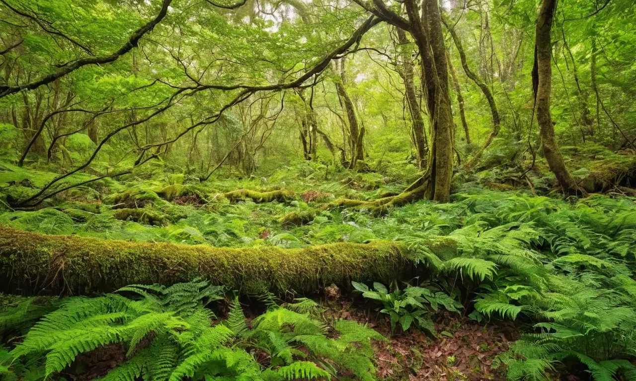 Un bosque vibrante lleno de biodiversidad