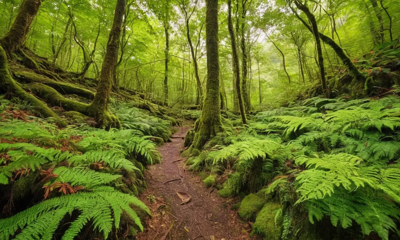 Bosque vibrante lleno de vida y belleza