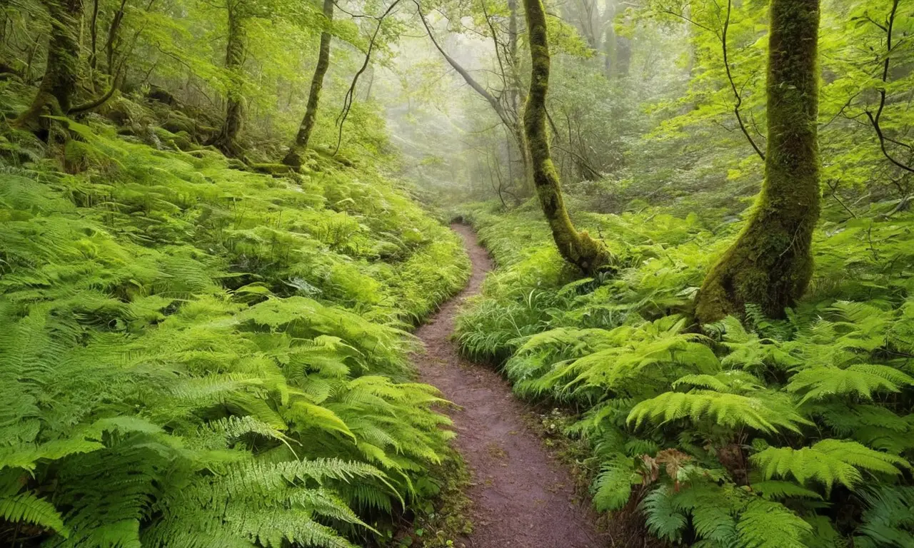 Bosque exuberante y sereno lleno de vida
