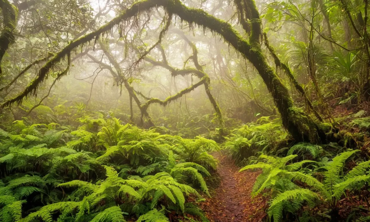 Bosque vibrante de vida y texturas