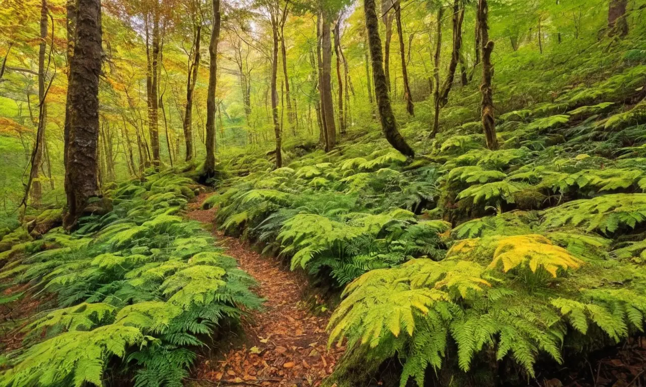Bosque vibrante lleno de vida y naturaleza