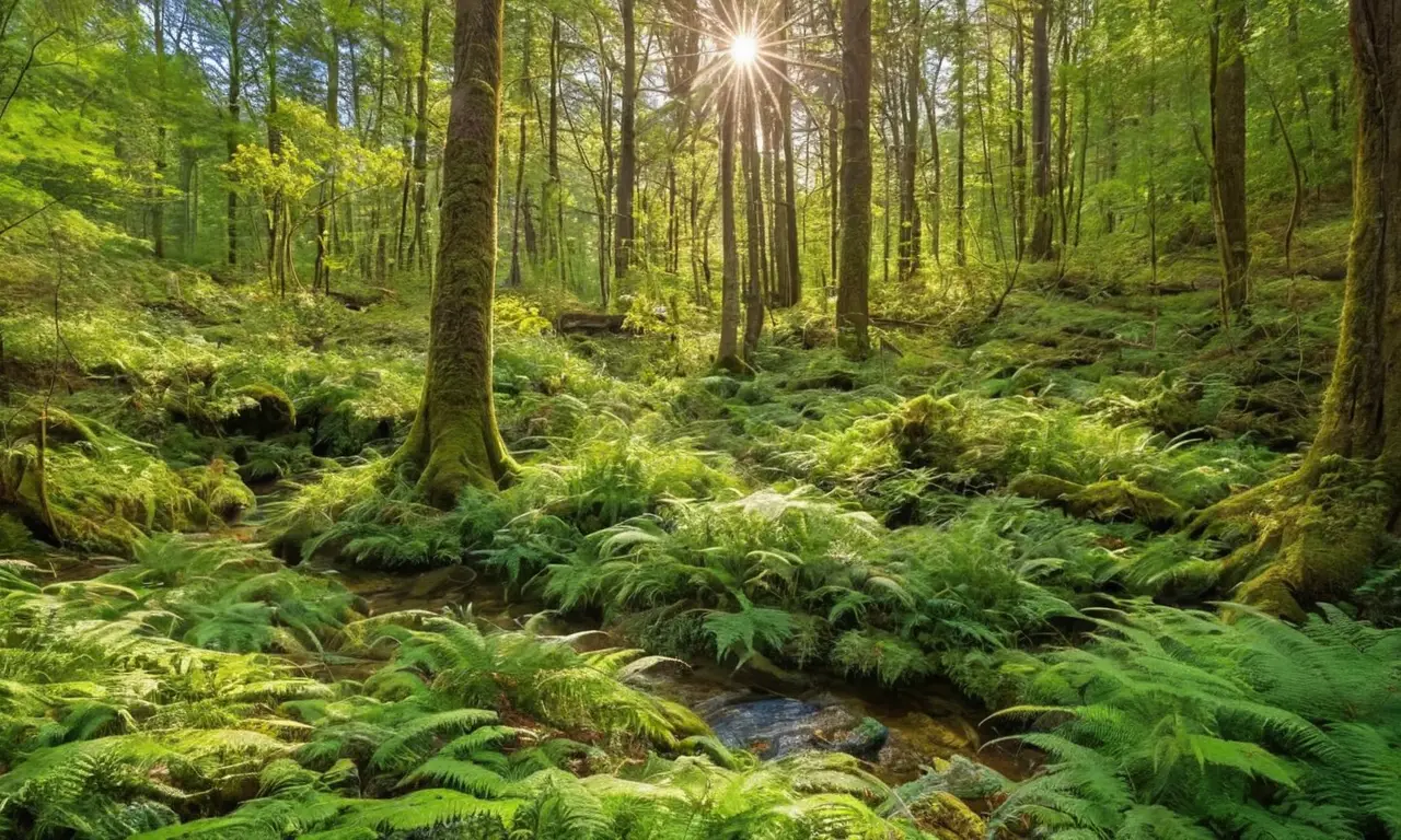 Naturaleza vibrante y tranquila en armonía