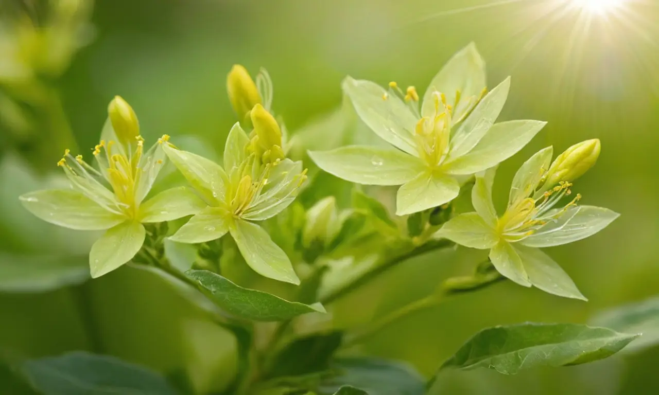 Bracteas verdes realzan la belleza floral