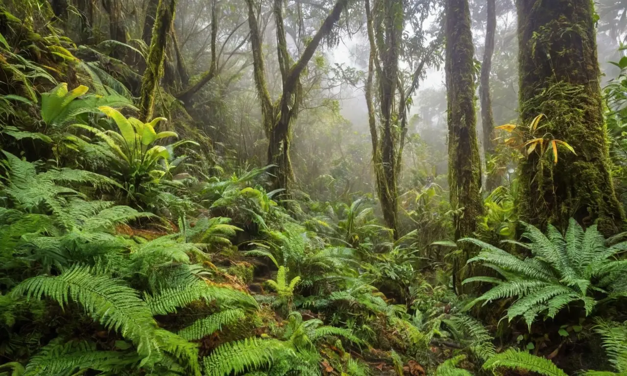 Selva vibrante y biodiversa llena de vida
