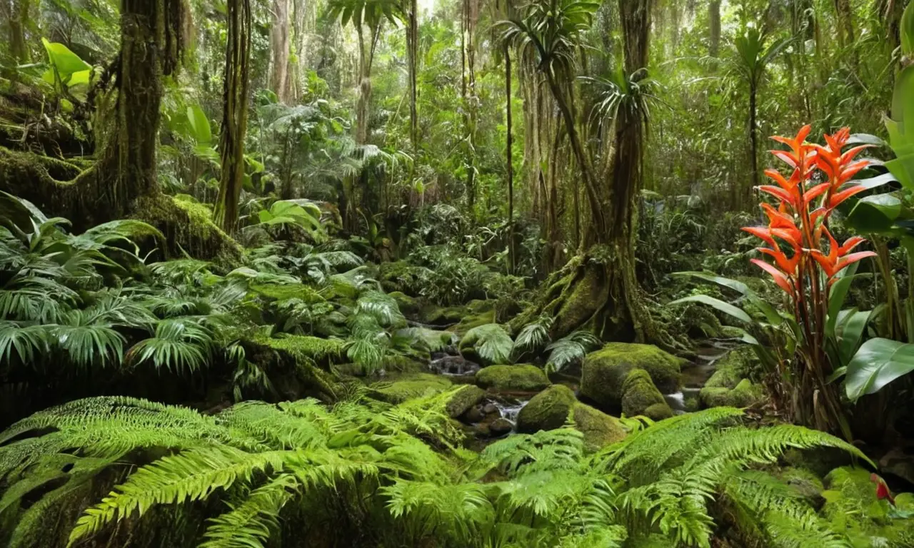 Selva tropical vibrante llena de vida