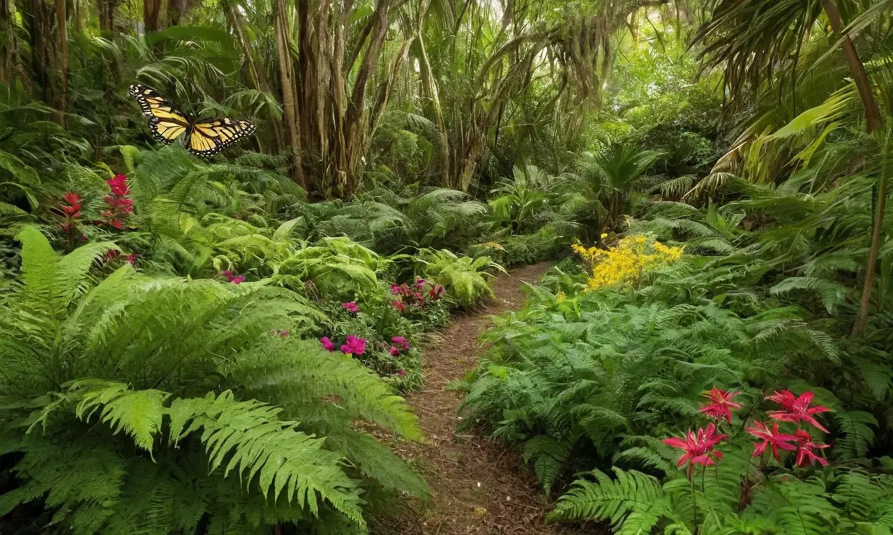 Selva vibrante llena de vida y colores
