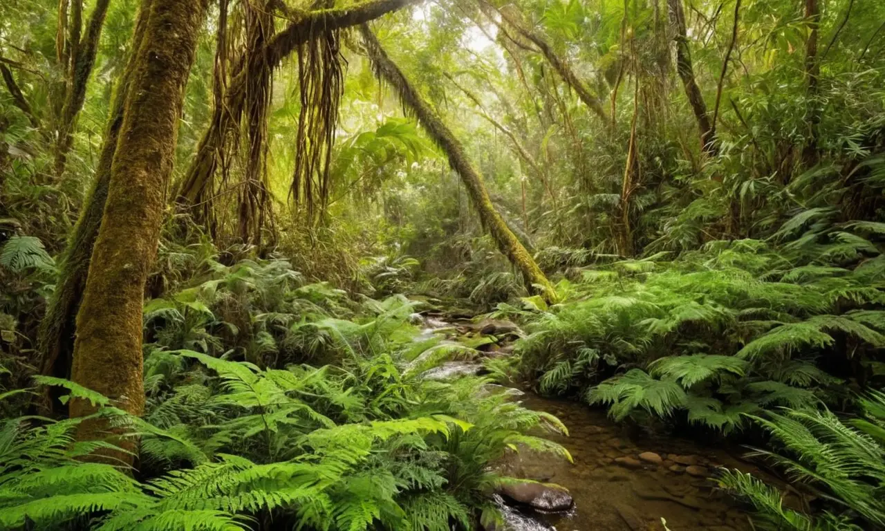 Bosque tropical vibrante y armonioso