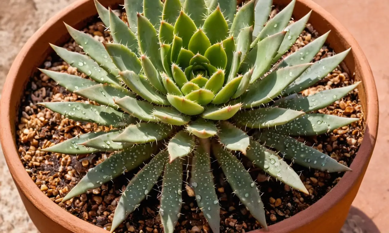 Cactus en maceta, luz suave y naturaleza