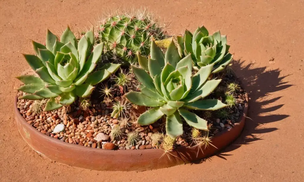 Cactus vibrante en un desierto lleno de vida