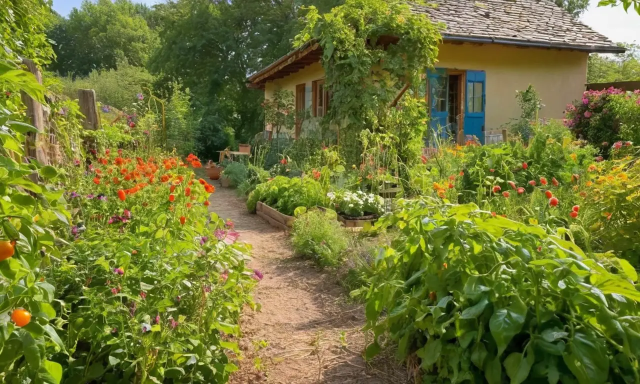 Paisaje verde con vida y sustentabilidad