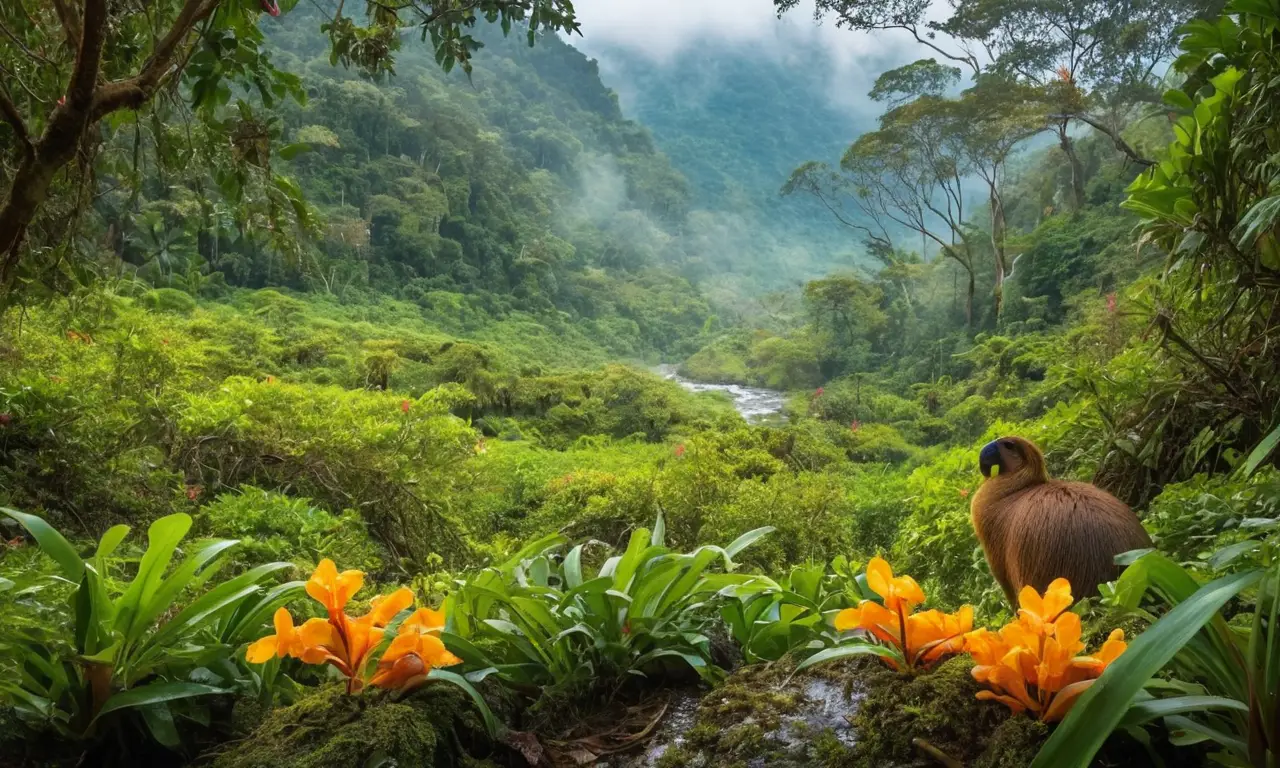 Bosque vibrante y lleno de vida