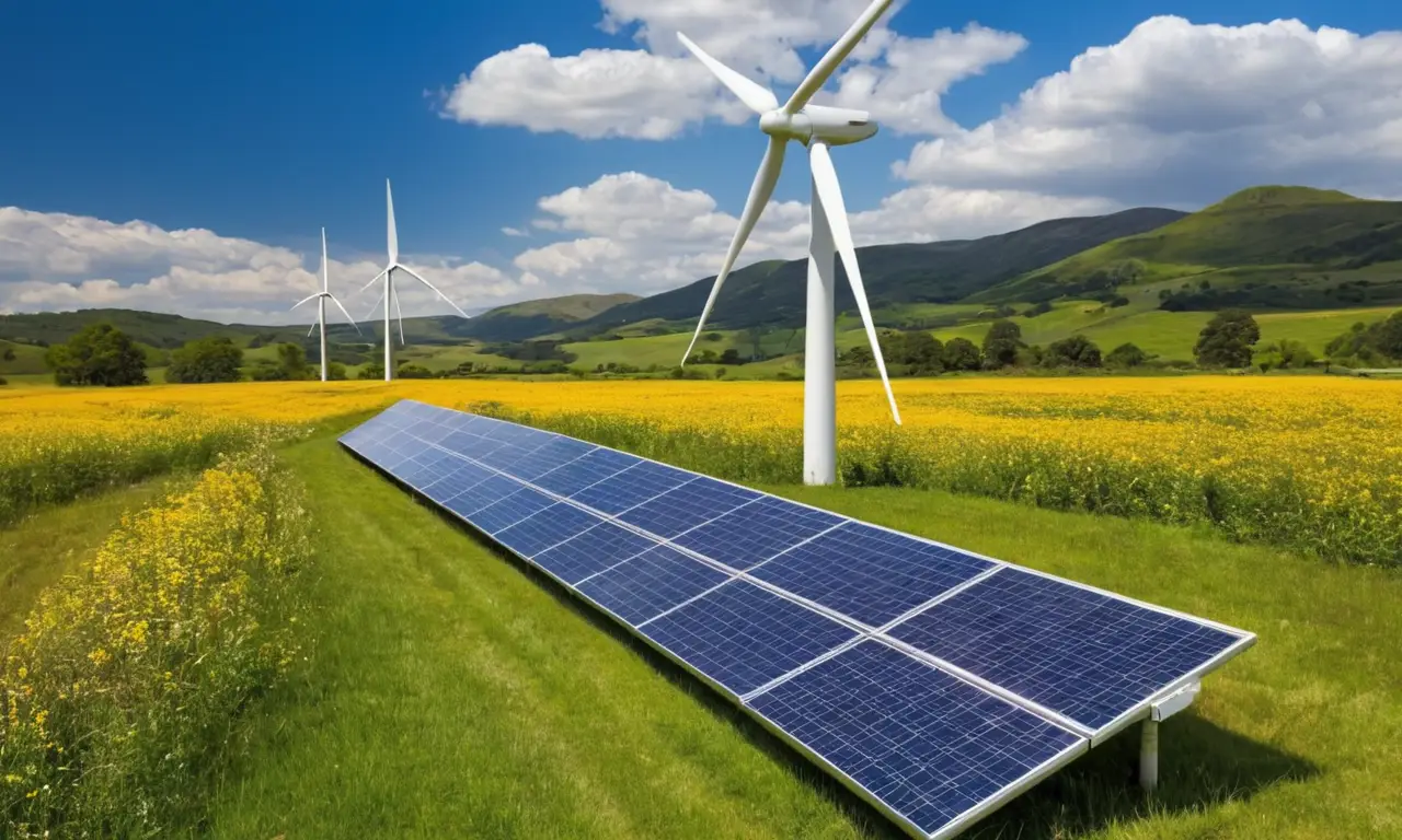 Paneles solares y naturaleza en armonía