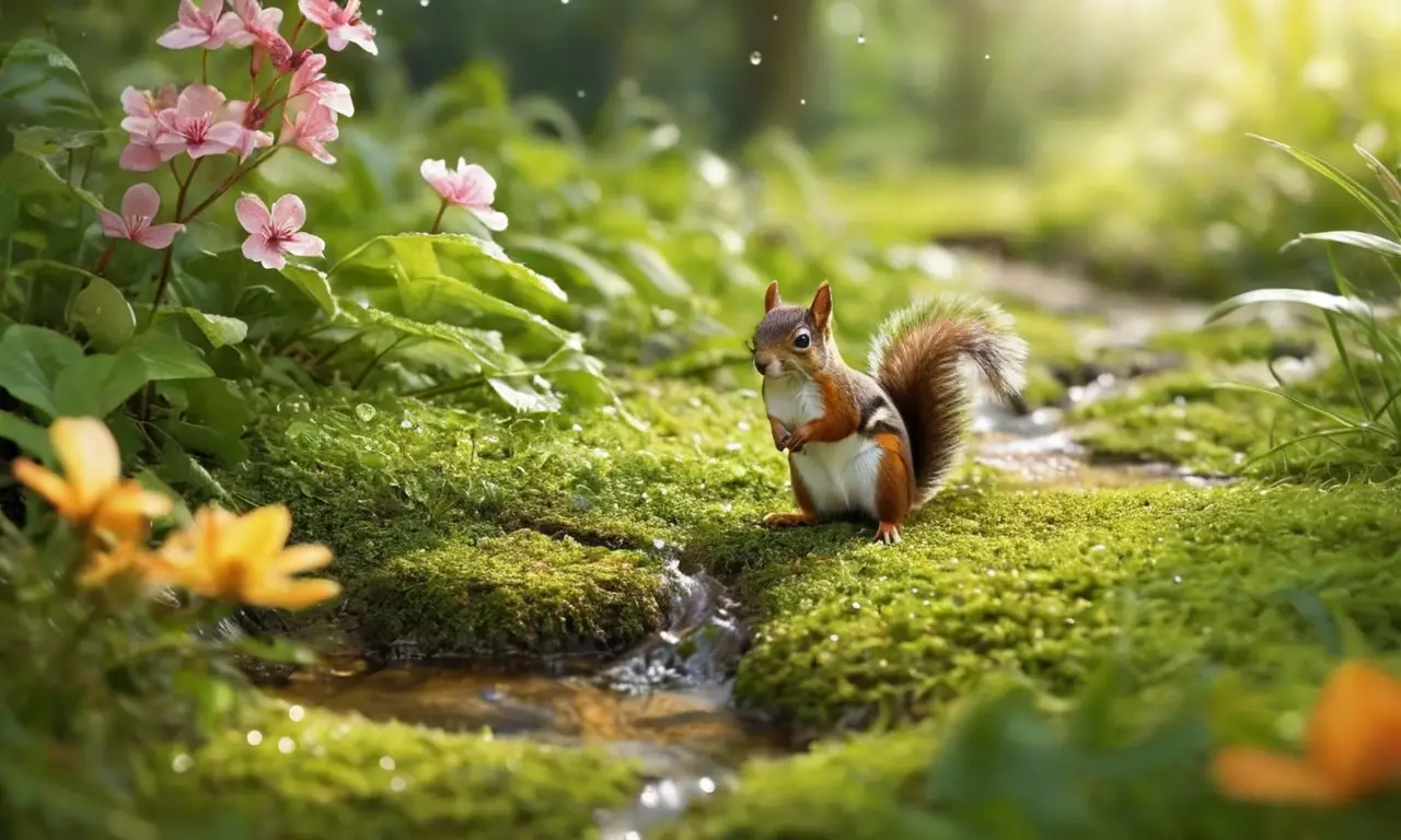 Ecosistema vibrante y detallado con vida